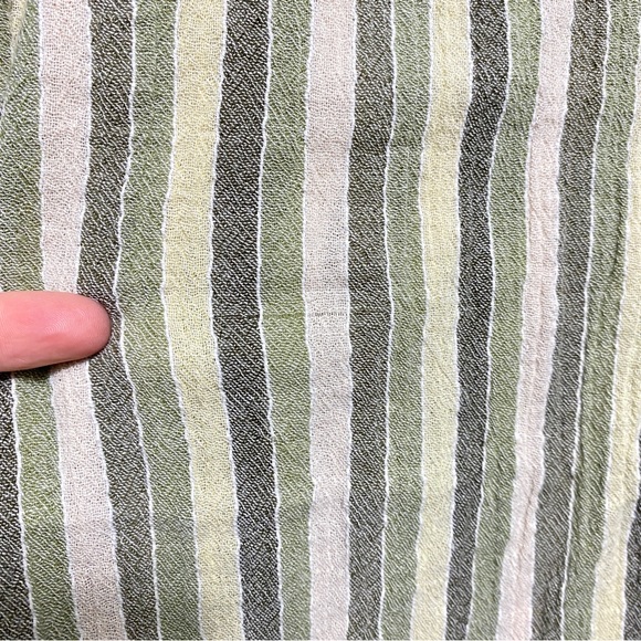 Free People Jones Beach Wide Leg Striped Trousers Pants Cotton Size Medium - Picture 7 of 9